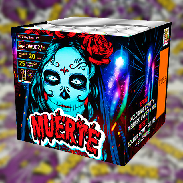MUERTE - TITANIUM SALUTE + BLUE MINE 25 lövés 20mm